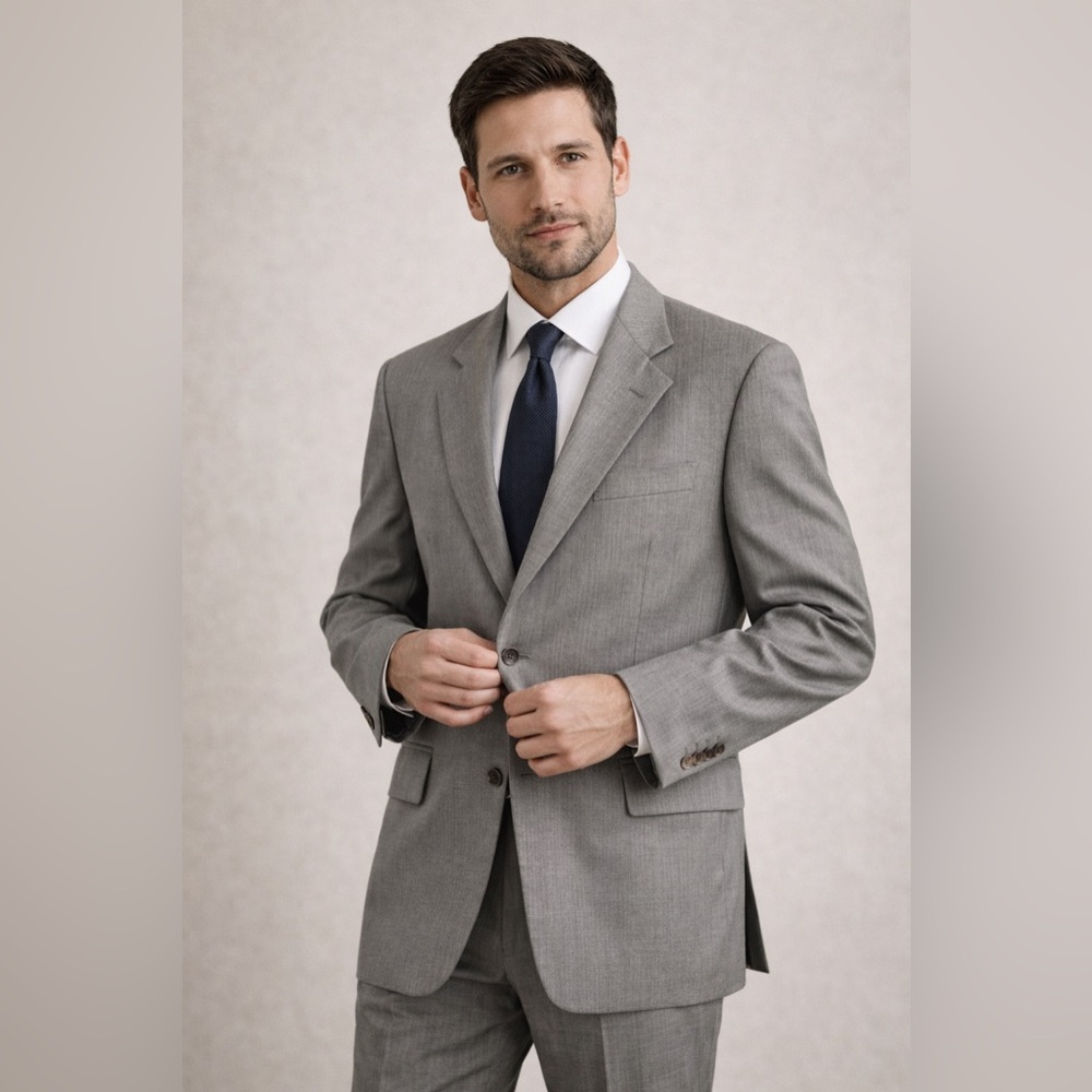Ermenegildo Zegna Traveler Superfine Wool Blazer Sports Coat Gray - Size 40R - Picture 1 of 10